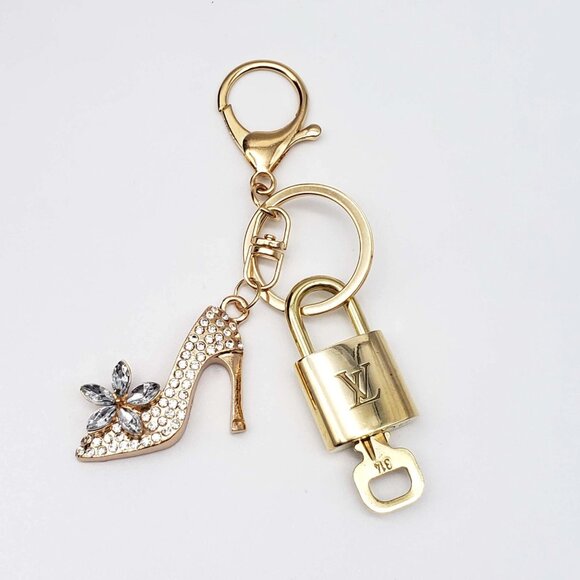 Authentic Louis Vuitton Lock & Key with unbranded Shoes Bagcharm, Keycharm - Picture 1 of 7